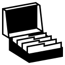 Card File Box (Monotone) Free Open-Source SVG Icon