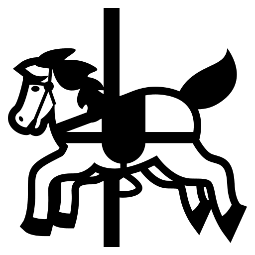 Carousel Horse (Monotone) Free Open-Source SVG Icon (Emoji One (Monotone))