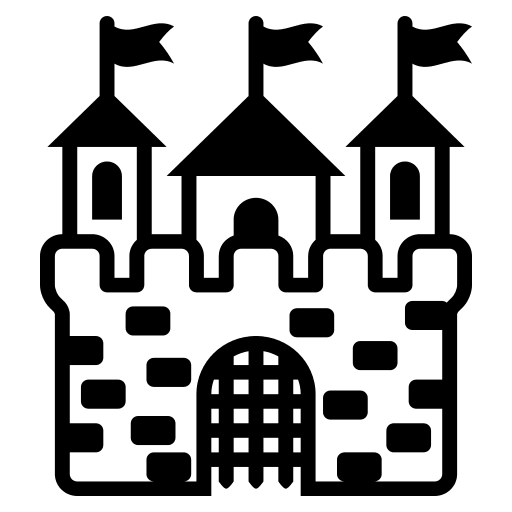 Castle (Monotone) Free Open-Source SVG Icon (Emoji One (Monotone))