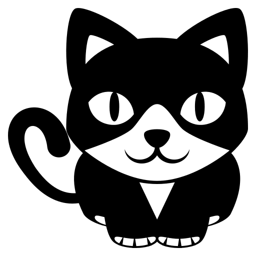 Cat Emoji (Monotone) Free Open-Source SVG Icon (Emoji One (Monotone))