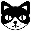 Cat Face Emoji (Monotone) Free Open-Source SVG Icon