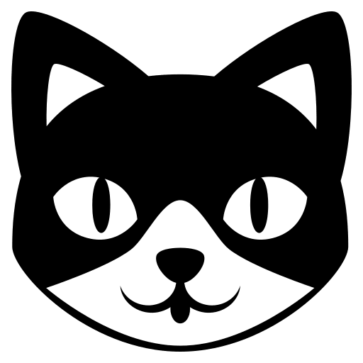 Cat Face Emoji (Monotone) Free Open-Source SVG Icon (Emoji One (Monotone))