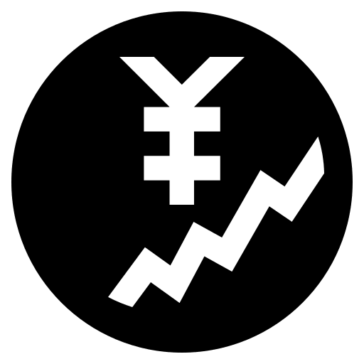 Increasing Chart with Yen Currency (Monotone) Free Open-Source SVG Icon (Emoji One (Monotone))