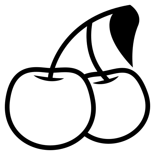 Cherries (Monotone) Free Open-Source SVG Icon (Emoji One (Monotone))