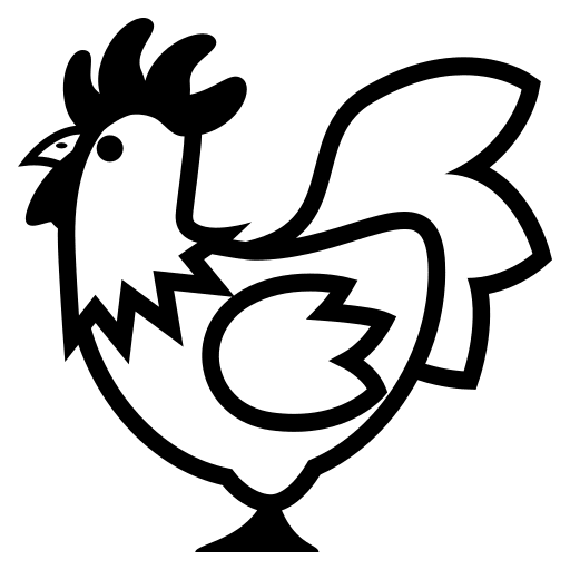 Chicken Emoji (Monotone) Free Open-Source SVG Icon (Emoji One (Monotone))