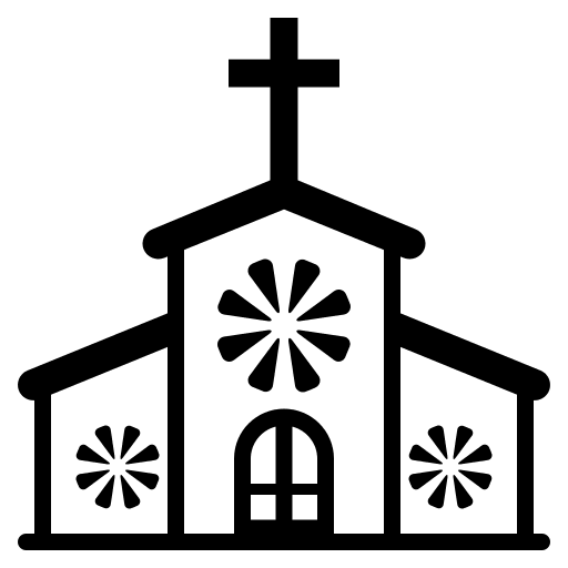 Church Building (Monotone) Free Open-Source SVG Icon (Emoji One (Monotone))