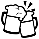 Clinking Beer Mugs (Monotone) Free Open-Source SVG Icon