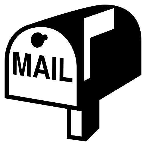 Closed Mailbox with Raised Flag (Monotone) Free Open-Source SVG Icon (Emoji One (Monotone))