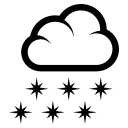 Cloud With Snow (Monotone) Free Open-Source SVG Icon