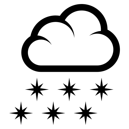 Cloud With Snow (Monotone) Free Open-Source SVG Icon (Emoji One (Monotone))