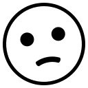 Confused Face Emotion (Monotone) Free Open-Source SVG Icon