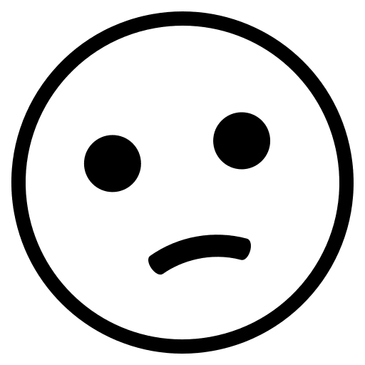 Confused Face Emotion (Monotone) Free Open-Source SVG Icon (Emoji One (Monotone))