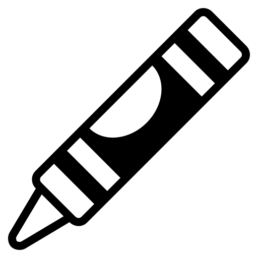 Crayon Drawing Tool (Monotone) Free Open-Source SVG Icon (Emoji One (Monotone))