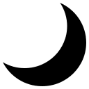 Crescent Moon (Monotone) Free Open-Source SVG Icon