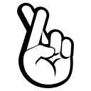 Crossed Fingers Gesture (Monotone) Free Open-Source SVG Icon