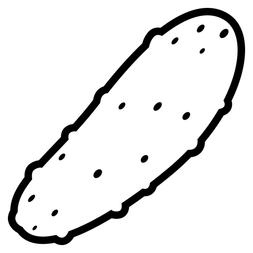 Cucumber Vegetable (Monotone) Free Open-Source SVG Icon (Emoji One (Monotone))