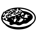 Curry Rice Dish (Monotone) Free Open-Source SVG Icon