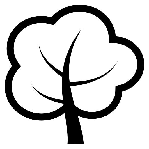 Deciduous Tree (Monotone) Free Open-Source SVG Icon (Emoji One (Monotone))