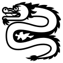 Dragon Symbol (Monotone) Free Open-Source SVG Icon