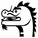 Dragon Face (Monotone) Free Open-Source SVG Icon