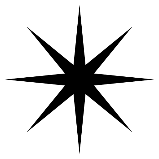 Eight-Pointed Star (Monotone) Free Open-Source SVG Icon (Emoji One (Monotone))