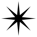 Eight-Spoked Asterisk Symbol (Monotone) Free Open-Source SVG Icon