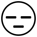 Expressionless Face Emoji (Monotone) Free Open-Source SVG Icon