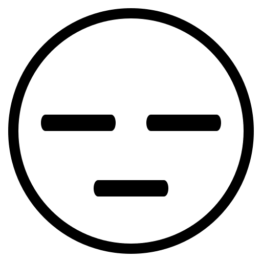 Expressionless Face Emoji (Monotone) Free Open-Source SVG Icon (Emoji One (Monotone))