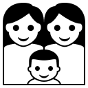 Woman and Boy Family (Monotone) Free Open-Source SVG Icon