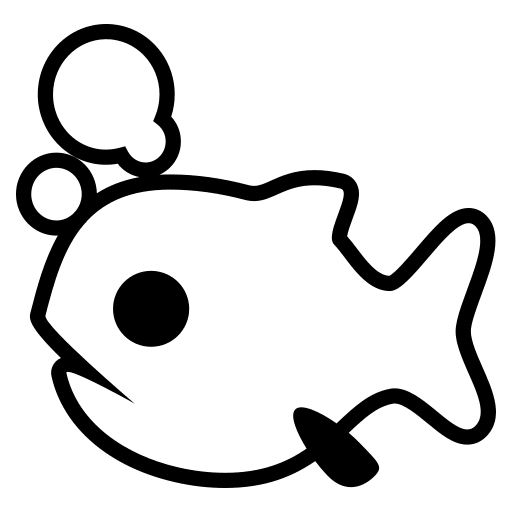 Fish (Monotone) Free Open-Source SVG Icon (Emoji One (Monotone))