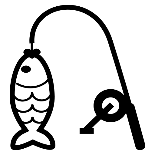 Fishing Pole (Monotone) Free Open-Source SVG Icon (Emoji One (Monotone))