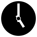 Five O'Clock Time Indicator (Monotone) Free Open-Source SVG Icon