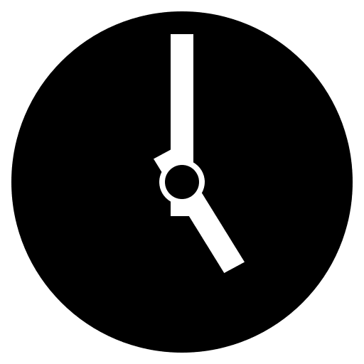 Five O'Clock Time Indicator (Monotone) Free Open-Source SVG Icon (Emoji One (Monotone))