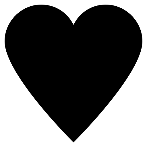 Heart Suit Symbol (Monotone) Free Open-Source SVG Icon (Emoji One (Monotone))