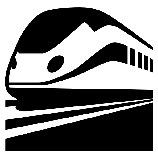 High-Speed Train (Monotone) Free Open-Source SVG Icon (Emoji One (Monotone))