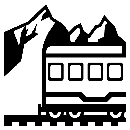 Mountain Railway (Monotone) Free Open-Source SVG Icon (Emoji One (Monotone))