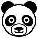 Panda Face (Monotone) Free Open-Source SVG Icon