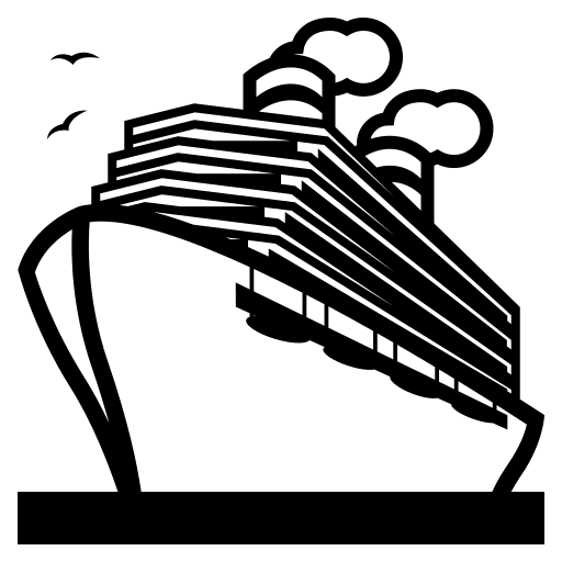 Passenger Ship (Monotone) Free Open-Source SVG Icon (Emoji One (Monotone))