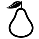 Pear Fruit (Monotone) Free Open-Source SVG Icon