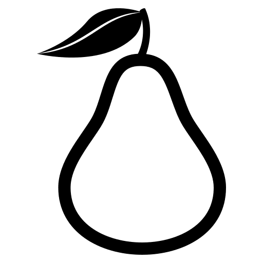 Pear Fruit (Monotone) Free Open-Source SVG Icon (Emoji One (Monotone))