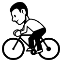 Biking Person (Monotone) Free Open-Source SVG Icon