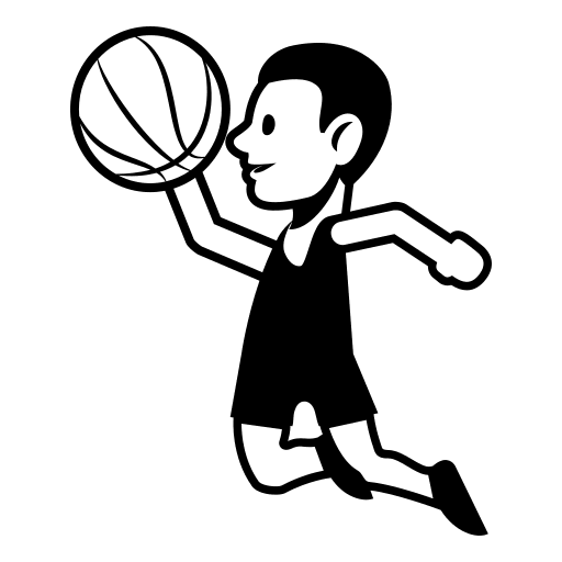 Bouncing Ball Player (Monotone) Free Open-Source SVG Icon (Emoji One (Monotone))