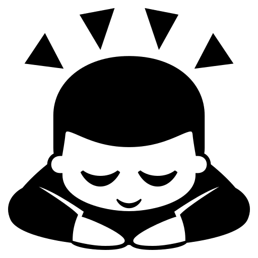 Person Bowing Gesture (Monotone) Free Open-Source SVG Icon (Emoji One (Monotone))