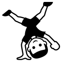 Person Cartwheeling (Monotone) Free Open-Source SVG Icon