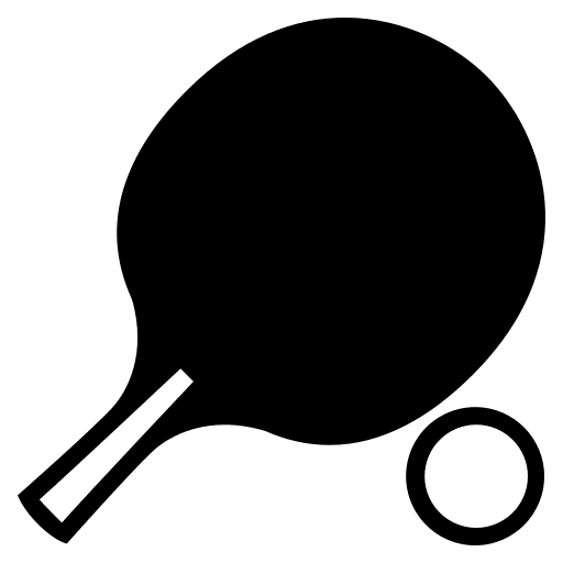 Ping Pong Game Free Open-Source SVG Icon (Emoji One (Monotone))