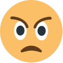 Angry Face Emoji Free Open-Source SVG Icon