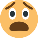 Anguished Face Emoji Free Open-Source SVG Icon