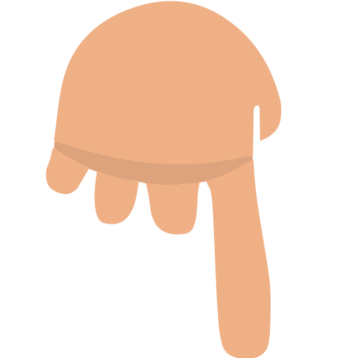 Backhand Index Finger Pointing Down (Filled) Free Open-Source SVG Icon (Emoji One (v1))