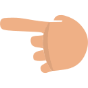 Backhand Index Finger Pointing Left (Filled) Free Open-Source SVG Icon