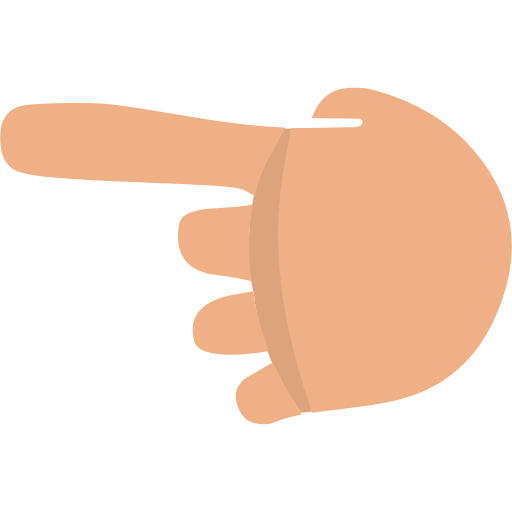 Backhand Index Finger Pointing Left (Filled) Free Open-Source SVG Icon (Emoji One (v1))